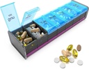 Ekstra velike tablete Organizator- XXL tablete Box 7 dan - tedenske tablete Organizator z AM PM velike predelke velike tablete primer za dodatke Jumbo tablete imetnik za vitamine velik medicina organizator 2 krat na dan