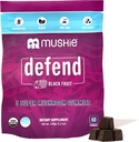 Mushie 100% Organic 5 Super gob kompleks Gumies - 2000mg Reishi, Turčija Tail, Maitake, Chaga & Shiitake Mešanica - Gut Health & Imune Podpora z vitaminom D - Vegan, Gluten-free - 60 Count