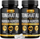 (2 paketa) Tongkat Ali Fadogia Agrestis za moške dodatek, moški dušikov oksid ojačevalec Longjack Tongkat Ali ekstrakt v prahu vitamini test pretok črpalke mešanica tongkat-Ali za ženske (120 kapsul)
