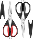 LIVINGO Kuhinja Škarje, 2 Pack 9.25" Pripomoček Vse Namen Perutnina Škarje Težke dolžnosti Pomivalni stroj varno, pridejo poleg Sharp Nerjaveče jeklo Kuhanje hrane Škarje za rezanje mesa, piščanca, zelenjava, Ribe