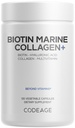 Koda Biotin Marine Kolagen Peptidi - Divji morski kolagen Tipi I & III, Biotin, Vitamini C & E, Hialuronska kislina, Aminokisline, Sadje in zeliščna mešanica, Ne-GMO - 120 kapsul