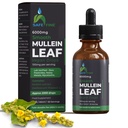 Organic Mullein Tincture kapljice za zdravje dihal – naravna podpora pljuč, alkohol brez alkohola, vegan, ne-GMO, zeliščni ekstrakt, 2 fl oz (60ml) naravna pomoč za spanje in imunske podpore