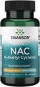 Swanson NAC N-acetil Cistein - antioksidant Podpora dihalnih poti - Aminokisline dodatek 1000 mg 60 kapsul