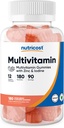 Nutricost Multivitaminski gumiji, 180 Gumijev (mešano jagodno aromo) - 90 Serv, Gluten Free, Non-GMO in vegetarijansko prijazno