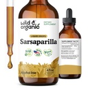 Wild & Organic Sarsaparilla Root Tinkture - Skupna podpora - Sarsaparilla Extract dodatek - Vegan, sladkor in alkohol brez tekoče kapljice - 4 fl oz
