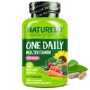 NATURELO en dnevni multivitamin za ženske w/vitamin B12, 60 Ct, energijska podpora, celotna prehrana vsak dan ženske multivitaminski dodatek, hranilne lase/koža/nail, ne-GMO, brez soje, gluten brezplačno, 2 mesec dobave