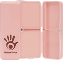 Organizator tablete NatureTouch, 7 Kompartments Pill Case, Prenosne tablete Škatla za ženske in moške, Prenosne tablete z dvojnim LID za tablete/vitamin/ribje olje/dodatki - Pink Box