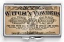 Vintage Witch's Powders Pills Box Compact Rectangle 7 dan Pills Box Primer tablete tablete