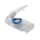 EZY DOZE tablete Cutter in Splitter z Lock, cuts tablete, vitamini, tablete, nerjaveče jeklo rezilo, potovanja Sized, varno cut tablete in vitamini, enostaven za uporabo, modra, BPA brezplačno