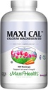 Maxi Health Calcium 1000 mg dodatek z vitaminoma D3 (1000 i.e.) in magnezijem (500 mg) – podpora za kosti, zobe in sklepe za moške in ženske – 360 kapsul – Maxi Cal
