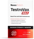 Novex Biotech TestroVax MAX – Dnevni testosteron multivitamin - prehranski dodatki za povečanje testosterona in povečanje moči, 60 Ct