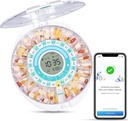 Zoksi nadgradnja Bluetooth Smart Automatic Fill Dispenser, Elektronsko zdravilo Dispenser za starejše, 28 Kompartments Medicine Organizator z zvokom/svetlobo/App Alarm (imajo operacijo Video spodaj)