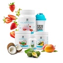 Da, lahko! Detox Plus Kit, Dnevno čiščenje Pure Fiber Meal Zamenjava, pijača Mix, Shake Booster in dodatek, čiščenje telesa komplet za ženske, Dnevni sistem čiščenje - Jagoda, Aloe Vera Mango