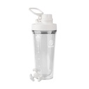 Takeya Protein Shaker - BPA-Free Plastic Shaker Steklenica z Leak-Proof Spout Lid - Enostaven prenos Shaker za Gym & More - Dishwasher-Safe Reaser Shaker z Spout Lid - 24 oz, Cloud White