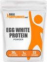 BulkSupplements.com Beljakovine v prahu - beljak v prahu, brez laktoze - brez arome in mleka, 30g na serviranje, 1kg (2,2 kg) (paka po 1)