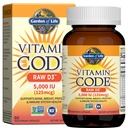 Vrt življenja Vitamin D3 5000 i.e., Surovo celotno prehransko dopolnilo s klorolom, sadjem, zelenjavo in probiotiki za zdravje kosti in imunskega sistema, 60 vegetarijanskih kapsul