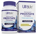 ULTALIFE Advanced Saw Palmetto Prostata Supplement za moške z beta sitosterolom spodbuja udobje urina, kakovost spanja in prostate zdravje 90 kapsul