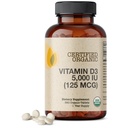 Futurebiotics Vitamin D3 5000 i.e. (125 MCG), USDA Certified Organic Vitamin D dodatek, 360 Tablete