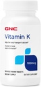 GNC Vitamin K 100mcg, 180 Tablete, pomaga telesu transport kalcij