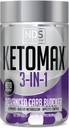NDS Nutrition Advanced 3-in-1 - Keto tablete za izgubo maščob podporo Carb Blocker Appetite Supressan - Bela ledvica fižol, Chitosan, Raspberry Ketones, in Vanadij (90 kapsul)