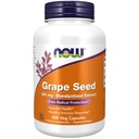 NOW Foods Supplements, grozdno seme 100 mg - standardiziran ekstrakt, visoko koncentriran ekstrakt z najmanj 90% polifenolov, z vitaminom C, 200 Veg kapsule