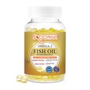 Spoonful Mini Omega 3 ribje olje, iFOS Certified, 1290 mg na serviranje, 120 Softgels Biseri, majhna velikost enostavno pogoltniti kapsule za ženske in starejše, Made in USA