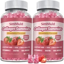 2 Pakiranja Vegan 2500Mg Kolagen Gumiji za ženske proti staranju, kožo, nohte las, Kolagen Tipi 1 in 3, Biotin, Morski Moss za moške - sladkor brezplačno, ne-GMO, 120 Colagen dopolnila