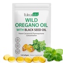 Oregano olje s črnim oljem, organsko olje Oregano softgels,Origano Oil kapsule Organic,Non-GMO, Gluten Free,120