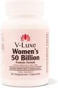 V-Luxe 50 milijard CFU probiotiki za bakterijsko vaginozo, Kvas okužbe, in UTI, ki jih podpira znanost, oblikovan za ženske, naravna remedy v ravnotežje pH in preprečevanje ponovitev okužbe 