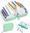A8 Vodoodporne tablete Organizator set, dvakrat dan velike tablete Organizator za sedem dni, Pill shranjevanje s 14 barvno kodiranimi vrečke, ponovno uporaben potovalni medicina organizator