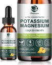 Kalijev magnezijev dodatek Tekoči w/triple kompleks Magnezij Glicinat & Kalij Plus Omega 3, Sea Moss, Črno seme, D3K2 & Kalcij za Zzz, Kramps in mišice-4 OZ kapljica