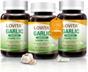 Lovita Kapsule brez česna, 5000 mg, ekvivalent sveže česen, 1,25% ekstrakta alicina, podpira srce, krvni tlak, holesterol in imunski sistem, ne- GMO, gluten-free, 180 veganskih kapsul