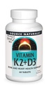 Vir Naturals Vitamin K2 + D3 Health Complex - 400 IU Vitamin D3 & 100 μg Vitamin K2 (MK-7) s kalcij - 60 tablet
