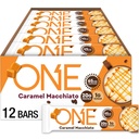 ONE Coffee Shop kofeinske proteinske čokoladice, karamelne Macchiato, gluten brez 20g beljakovin in 65mg kofeinske energije, shrambe, 2.12 oz (12 štev), pakiranje maj Vary