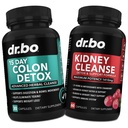 Colon & Ledvice čiščenje Detox podporo - 15 dan črevesno čiščenje tablete & probiotik za napenjanje in dnevno gibanje črevesja Flush - Pomoč podpora ledvice, Bladder & urinary Tract zdravje