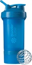 BlenderBottle Shaker steklenica z tablete Organizator in shranjevanje za protein v prahu ProStak sistem, 22-Ounce, Cyan
