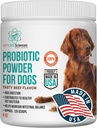 Pribl. 120 Serving of Dog Probiotic Powder - Probiotiki in prebavne encime dopolnilo in pes Prebavna podpora - Made in The ZDA