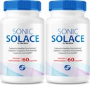 (2 paket) Sonic Solace - Napredna formula za ohranjanje zdravega sluha, Uradna Sonic Solace za zdravje ušesa, Vse naravne podpore za splošno dobro počutje, SonicSolace pregled (120 kapsul)