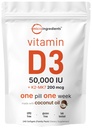 Mikro sestavine Vitamin D3 50.000 i.e. + K2 MK-7 200 mcg, 240 Softgels 