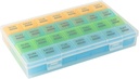 Mesečno tablete Organizator 1 Čas na dan z prahProof primera, ekstra velike 4 tednov tablete Box enkrat na dan, 28 dni Tablete Vsebnik 1 na dan, tedenski vitaminski primer, Dnevno zdravilo Organizator za ribje olje