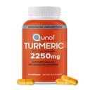 Qunol Kurkumin s črnim poprom, 2250mg Izvleček kurkuminoidov, ekstra moč Kurkuminoidov dopolnilo, Izboljšana absorpcija, Skupna podpora, 90 Vegetarijanske kapsule