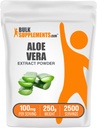 BulkSupplements.com Aloe Vera Extract Powder - Aloe Vera dodatek, Zeliščni dodatek - Vegan & Gluten Free, 100mg na Serving, 250g (8.8 oz) (Pack of 1)