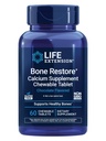 Life Extension Bone Restore Kalcij dodatek žvečljive tablete, Bone Health Supplement, kalcij, vitamin D, Minerali, Gluten brez, Ne-GMO, 60 tablet