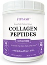 Kolagen Peptides Hidroliziran kolagen prašek tipa I in III, Podpira lase, nohte in sklepe. Nearomatizirani 41 Posterji 15.9 Oz. Grass-Fed Pastured-Raised.