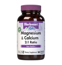 Bluebonnet Nutrition Magnezij in kalcij 2:1 Razmerje, Zdravje kosti*, Non-GMO, Vegan, Kosher Certified, Gluten-free, Soy-free, Mlečni-free, 180 Zelenjavne kapsule, 60 Serving