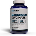 GenOne Magnezij Glycinate Kapsule - Izboljšana absorpcija za kosti in duševno podporo - Nežen na želodec 567mg na Serving - 180 Število