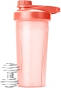 G. Pen-Shaker steklenica za mešanice beljakovin, 28 oz, Coral Pink z twist cap in žico Whisk žogo, Mixer Cup za pretrese
