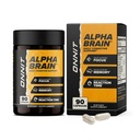 ONNIT Alpha Brain Nootropic Brain Supplement for Focus, Memory, Duševna jasnost, Kognitivna podpora z L-Theanine in vitamin B6, 90 Count