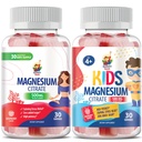Magnezij Gumiji za otroke - 500mg in Magnezij Gumiji za odrasle - 500mg .Calm Magnezijev žvečenje - Magnezijev Citrat Žvečilni dodatek za Mood & Mišična podpora