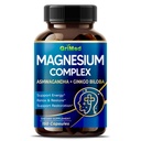 Magnezijev kompleks 8,600mg - x8 Moč z Ashwagandha + Ginkgo Biloba - Sprostitev in obnova, Počivajoči spanec - ZDA Made & Tested (150 Count (Pack of 1))